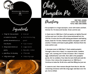 Chef's Pumpkin Pie