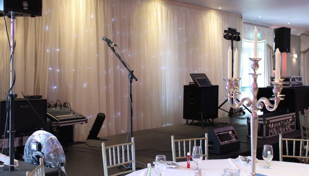 The stage in the ballroom