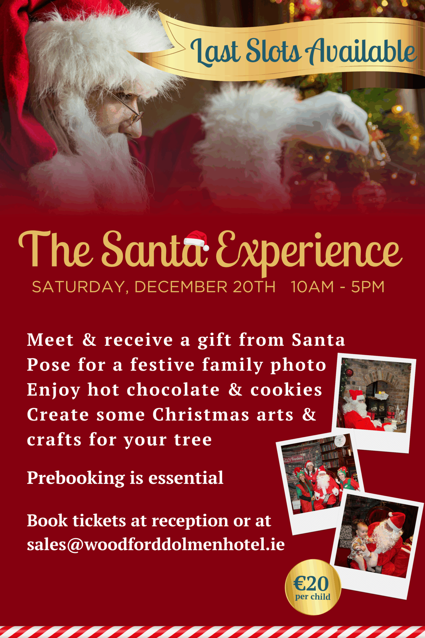 Santa Experience in the Woodford Dolmen Hotel in Carlow