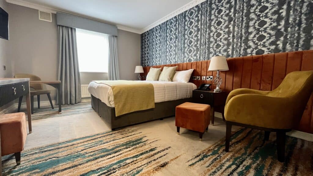 Corporate Room with orange accents