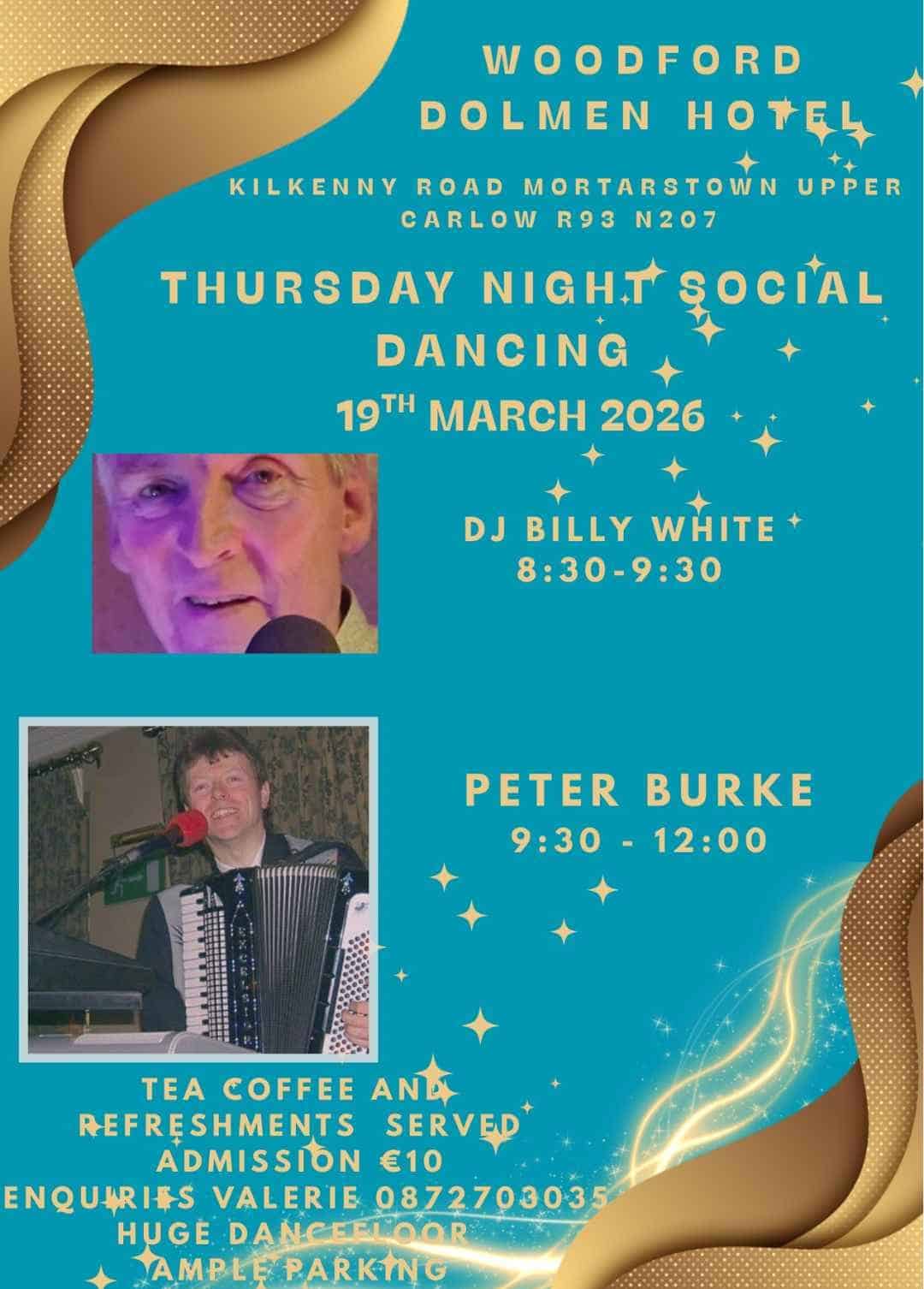 Social Dancing with Peter Burke at the Woodford Dolmen Hotel on Thursday, 19th of March