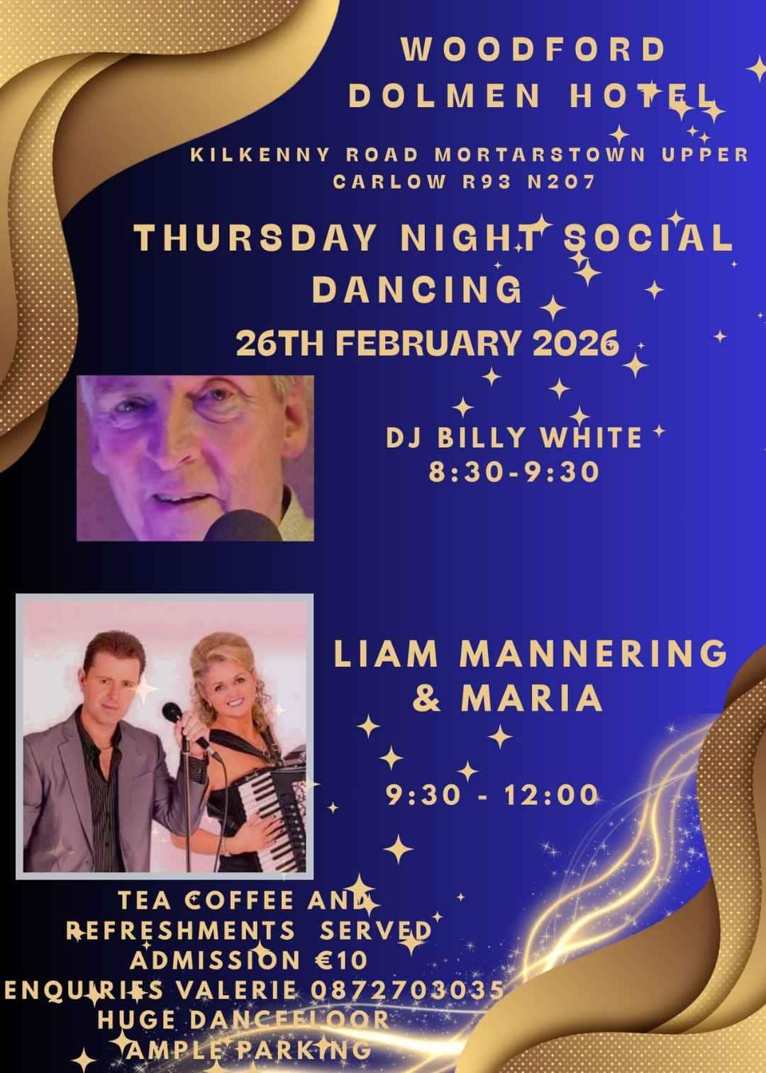 Social Dancing with Liam Mannering & Maria d at the Woodford Dolmen Hotel on Thursday, 26th of February