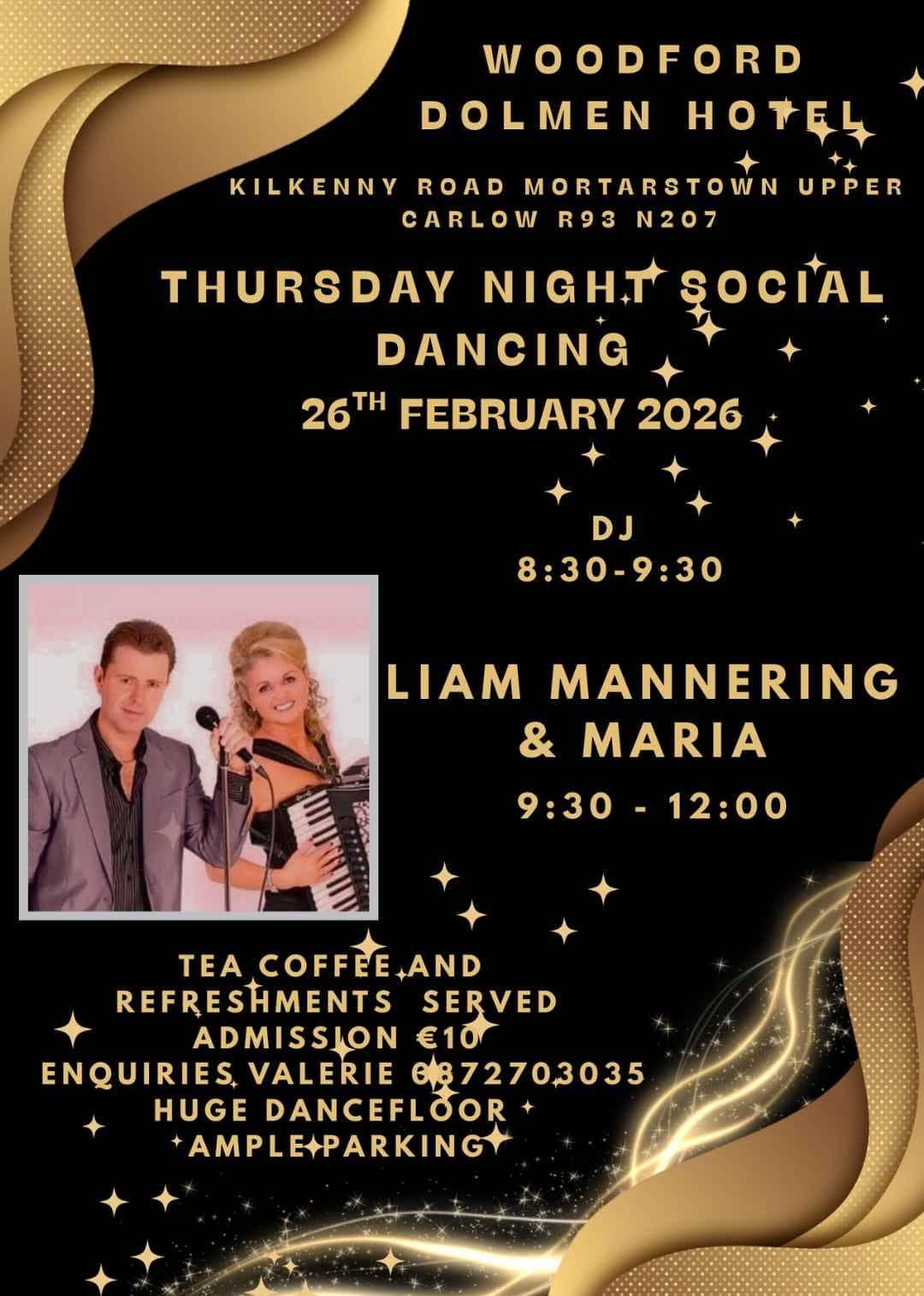 Social Dancing with Liam Mannering & Maria d at the Woodford Dolmen Hotel on Thursday, 26th of February