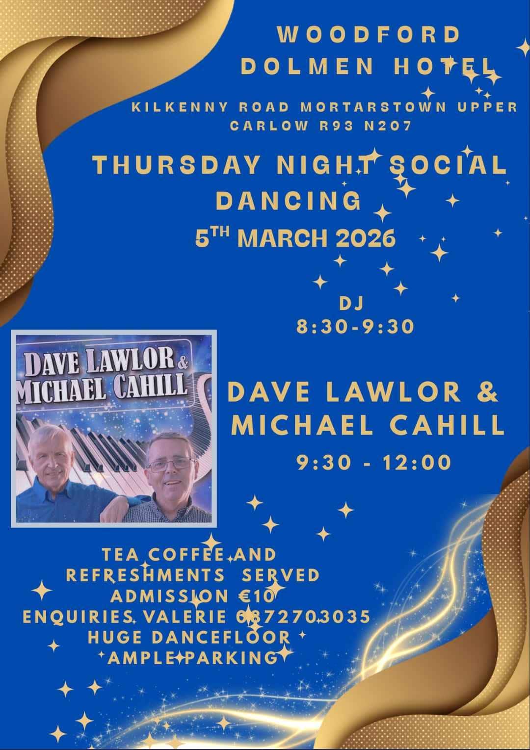 Social Dancing with Dave Lawlor and Michael Cahill at the Woodford Dolmen Hotel on Thursday, 5th of March