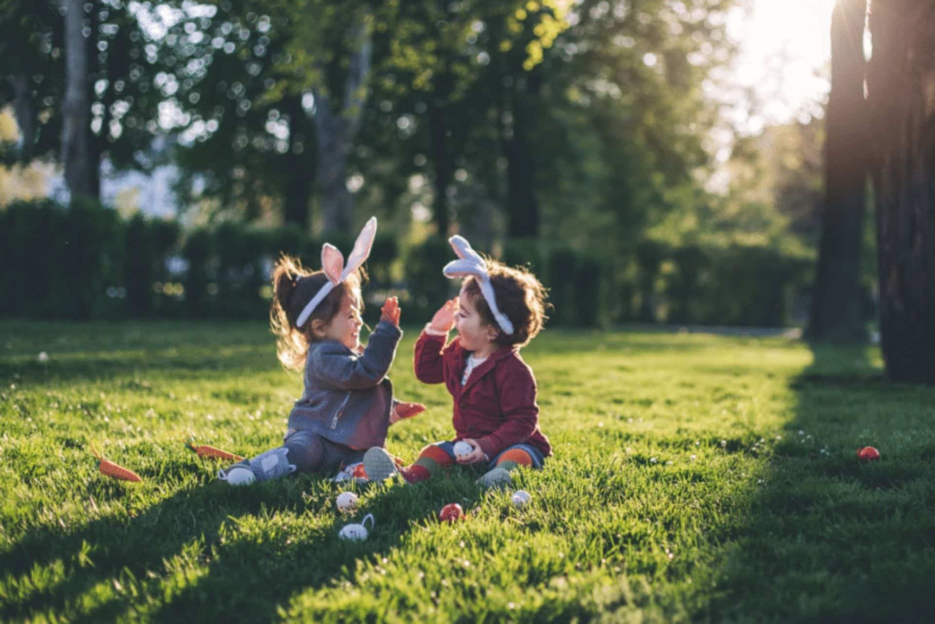 Kids having fun in the Woodford Dolmen Hotel Bunny Trail