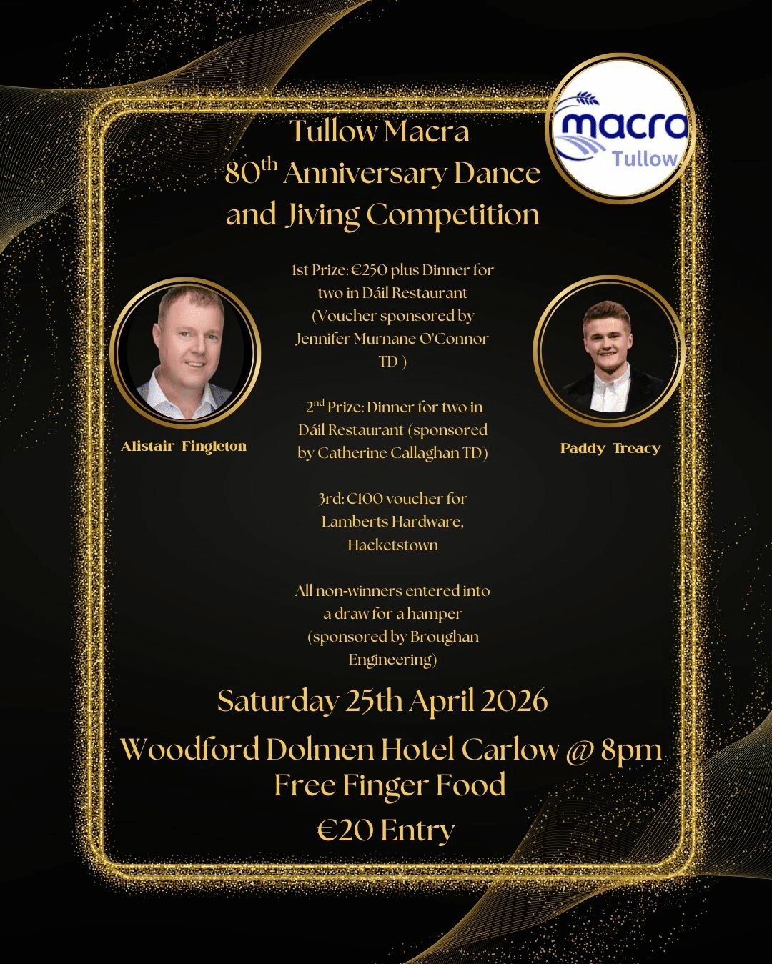 Tullow Macra 80th Anniversary Dance and Jiving Competition on 25th of April