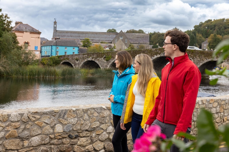Friends walking along the Barrow Way, Co. Carlow