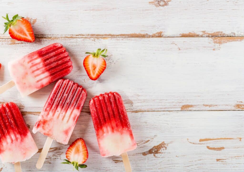 Homemade ice pops