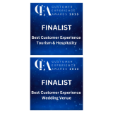 We were nominated Best Customer Experience Tourism & Hospitality and Best Customer Experience Wedding Venue by the Customer Experience Awards 2025